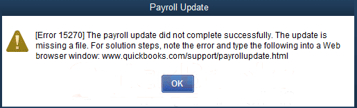 Quickbooks Error 15270